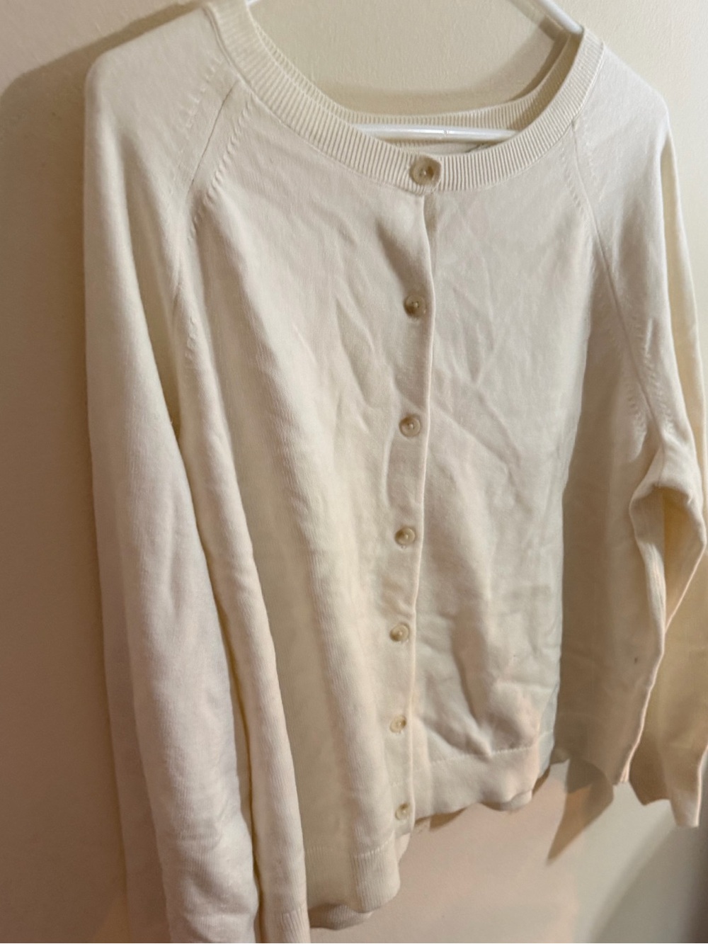 NWT Banana Republic Size XXL Cream Button-Up Women's Cardigan
